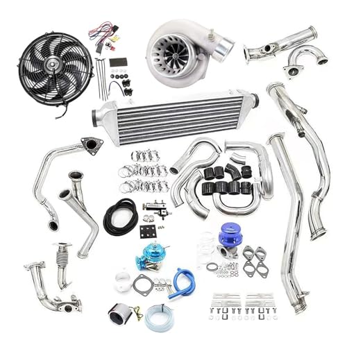 GT35 Turbocharger Bolt-on Turbo Kit Compatible For 03-06 350Z Z33 G35 Coupe VQ35DE BK