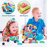 DMOlU 64PCS Magnetic Building Toy for Kids Stem Educational Toys for Toddlers Montessori Learning Magnetic Sticks and Balls,Gift for Christmas Birthday