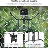 TELESIN Camera Fence Phone Mount Mevo Start Game Changer Chain Link Video Recording Accessories, Backstop Lynkspyder Clamp Clip Holder Attachment for GoPro Insta360 iPhone Baseball Softball Tennis