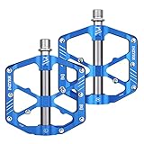 MZYRH Mountain Bike Pedals,Bicycle Pedals with Reflectors,Lightweight Aluminum Alloy MTB Pedals 3 Sealed Bearings Bicycle Platform Pedals 9/16" BMX Road Bike Pedal