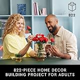 LEGO Botanicals Bouquet of Roses Artificial Flowers - Fake Red Roses Building Set for Adults, Ages 18+ - DIY Kit for Home Decoration - Floral Birthday Gift Idea - 10328