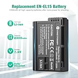 FirstPower EN-EL15 /EL15a/EL15b/EL15c Batteries 2-Pack and USB Dual Charger Compatible with Nikon Z6 Z7 D750 D850 D7000 D7100 D7200 D7500 D500 D600 D610 D780 D800 D800e D810 D810a Cameras