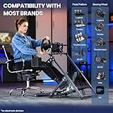 Marada G29 Upgrade Racing Wheel Stand X Frame Fit for PXN/Thrustmaster/Logitech G27 G920 G923 T300RS T128X, Foldable PC Game Race Bracket Simulator cockpit Without Steering Wheel,Pedal & Handbrake