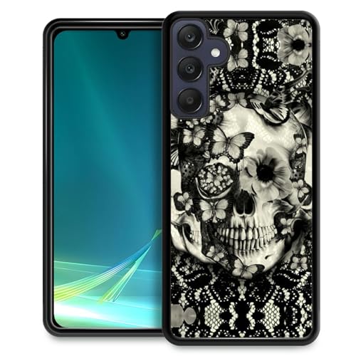 ZHEGAILIAN Case Compatible with Samsung Galaxy A15 5G,victorian gothic lace skull Back Pattern Design Soft Silicone TPU Anti-Drop Anti-Slip Protective for Samsung Galaxy A15 5G Case
