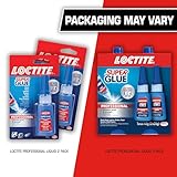 Loctite Super Glue Professional Liquid, 20 Gram Bottle, 2 Pack - Clear Superglue for Plastic, Wood, Metal, Crafts, & Repair, Instant Glue Adhesive, Quick Dry