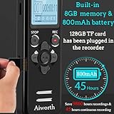 136GB Digital Voice Recorder Voice Activated Recorder for Lectures Meetings Hours Sound Audio Recorder Dictaphone Recording Device with Playback,MP3 Player,Password,Variable Speed.