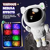 JUIARA Astronaut Star Galaxy Projector - Space Starry Night Light Nebula Ceiling Projection Lamp with Timer and Remote, for Kids Adults for Bedroom, Gaming Room, Room Decor