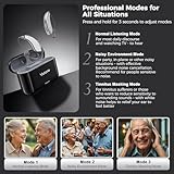 Vivtone Rechargeable Hearing Aids for Seniors Adults, Advanced Multi Channel Digital BTE (Behind-The-Ear) Hearing Device with Recycle Charging Case, Auto-On/Off, Pair, Version 3 (Lucid508-silver)