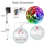 DAYBETTER Led Strip Lights Smart with App Control Remote, 5050 RGB for Bedroom, Music Sync Color Changing for Room Party 50ft