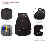 SwissGear 1900 Scansmart TSA 17 Laptop Backpack, Black/Black, 19-Inch