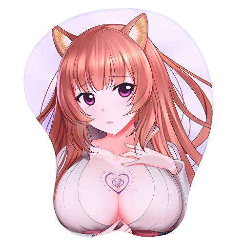 Boo Ace Raphtalia 3D Mousepads Anime Mouse Pads with Wrist Rest 2Way Skin (Raphtalia F)