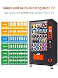 AFEN Large Commercial Vending Machine with Card Reader and Bill/Coin Acceptor, Refrigerated Beverage Snack Combo Vending Machine for Business, Durable Cashless Vending Machine Anunmanned 24/7 Placed