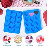 Webake Heart Silicone Molds 12-Cavity Heart Shaped Molds for Chocolate, Candy, Ice Cube, Fudge, Pack of 3