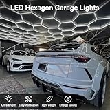 LED Hexagon Lights - Hexagon Garage Lights, 556W 66720 Lumen Cool White Light 6500K, Hexagon Ceiling Lighting for Garage Gym Barber Shop