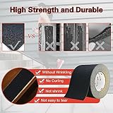 S&X Premium Outdoor Anti-Slip Tape - 4" x 60' Black Non-Slip Traction for Stairs, Ramps, Walkways, Boats, Weatherproof, High Traction, Long-Lasting Safety Solution