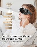 RENPHO Eye Massager with Heat and Cooling for Migraines, Birthday Gifts for Women/Men, FSA HSA Eligible, Eyeris 3 Voice Control Eye Mask with DIY Massage Setting, Eye Care for Relax