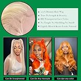 WAQI 30 Inch 613 13x6 Lace Front Wig Human Hair 200 Density Blonde Wig Human Hair Body Wave Lace Front Wigs Human Hair Pre Plucked 613 HD Lace Frontal Wig 13x6 Wigs For Women Body Wave Human Hair Wig