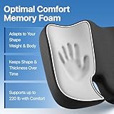 CJACSOC Seat Cushion, Extra Large Memory Foam Cushion for Office Chair Cushions, Ergonomic Cushions Pad Pillow for Pressure Relief Sciatica & Pain Relief for Long Sitting