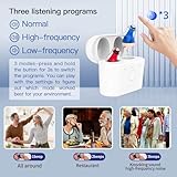 Rechargeable Hearing Aids for Seniors Adults with Noise Reduction,Discreet Fit for All-Day Comfort,Hearing Aids for Men and Woman,Mini Invisible Aid In-the-Ear,Blue and Red Pair (Digital signal model)