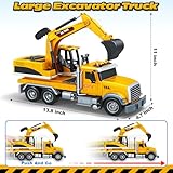 SpringFlower Toy Truck, Large Excavator Truck Toy for 3 4 5 6 Year Old Boys,Truck Toy with Sound and Light,Kids Toddlers Christmas Birthday Gifts for Boys & Girls