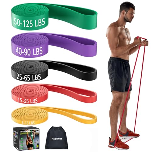 AugKnot Resistance Bands, Pull Up Exercise Bands, Workout Bands for Fitness Training, Body Stretching, Physical Therapy, Muscle Training