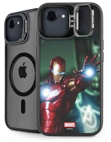 Skinit Kickstand Phone Case Compatible with iPhone 16e - Officially Licensed Marvel Tony Stark Iron Man Design