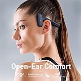 Mu6 Open-Ear Headphones Air Conduction Wireless Bluetooth Earphones for Cycling Workouts Running - 120° Adjustable Lightweight Painless Wearing -Bone Conduction Headphones Alternatives