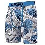 PSD Underwear Mens Boxer Briefs - The Blues 3-Pack, 7 Inch Inseam, Moisture-Wicking, 4-Way Stretch, Boxer Briefs for Men Pack