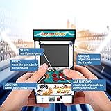 Golden Security Retro Mini Arcade Machine, Handheld Game Console with 156 Classic Video Games 2.8 Inch Color Display Rechargeable Battery, Support for TV Output, Birthday Present for Children