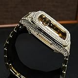 JOLOJO Diamond Band with Case Compatible for Apple Watch 44mm,45mm Women/Men Rhinestone Luxury Jewelry Bling Metal Strap Replacement for iWatch SE/SE 2 Series 8/7/6/5/4