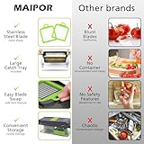 MAIPOR Vegetable/Pro Onion Chopper, Multifunctional 13 in 1 Food Chopper, Kitchen Vegetable Slicer Dicer Cutter With 8 Blades,Veggie, Carrot and Garlic Chopper With Container (Gray)