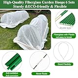 WYRJXYB Plant Covers Freeze Protection Kit-10x 33FT Frost Cloth with 6 Sets Garden Hoops & 24 Clips-Frost Blankets Garden Fabric Plant Cover for Outdoor Plants Winter Raised Bed Frost Sun Protection