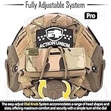 ACTIONUNION Airsoft Helmet Pro Set PJ Type Tactical Paintball Helmet (Tan Set)