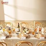 Sweese Plates and Bowls Sets, 18 Piece Dinnerware Set Porcelain Round Dinner Set for 6, Scratch Resistant Dishes Set, Dishwasher and Oven Microwave Safe Handpainted Swirl Dishware Sets, Neutral