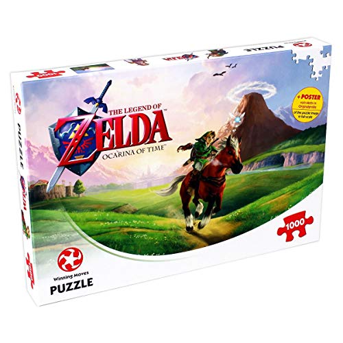 Winning Moves Zelda Ocarina of Time 1000 Piece Jigsaw Puzzle Game, Piece Together Link and Epona a Must Have for Every Zelda Fan, Gift and Toy for Ages 14 Plus