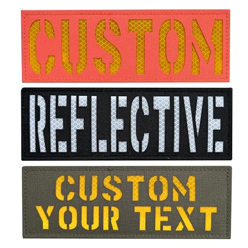 Custom Reflective Name Patch Laser Cut ID Panel callsign Patch with Hook and Loop
