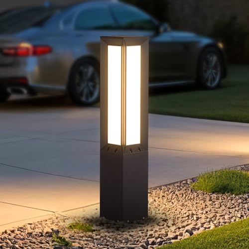 MVBT Solar Pathway Light, 31.5" Landscape Path Lights Outdoor Waterproof, Aluminum Driveway Lamp Solar Powered, Dusk to Dawn Walkway Lantern 3000K LED Bollard Lighting for Patio Lawn Garden Sidewalk