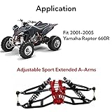 ReadyCool Racing Sport Extender A-Arms+2inch Wider Fit 2001-05 Yamaha YFM660 Raptor 660 ATV (1229--EA1206-BNS2)