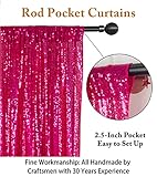 ShinyBeauty Sequin Backdrop Curtain Fuchsia 6FTX6FT Sequence Fabric Backdrop Studio Photo Booth Backdrop Hot Pink Sparkle Photography Background for Wedding Party Baby Shower Reception Supplies