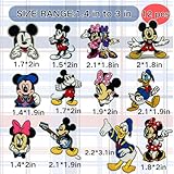 12 Pcs Cute Cartoon Mouses Embroidered Patches Sew on/Iron on for Clothes Jeans Jackets Backpack Hats Bags, Classic Movie Applique Repair Patch DIY Craft Collection Accessories