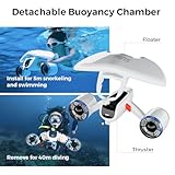 Sublue Mix Underwater Scooter with Action Camera Mount 30 Minutes 40M Waterproof Dual Motors Water Sports Swimming Pool Diving Snorkeling Water Scooter for Kids Adults (Space Blue)