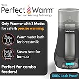 Baby Brezza Electric Baby Bottle Warmer, Breastmilk Warmer + Defroster - Only Brand with Different Temperatures for Breastmilk + Formula - Universal Fit for All Baby Bottle Sizes + Breastmilk Bags