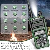 BAOFENG UV-9R Pro 8W Ham Radio Long Range Handheld Dual Band Two-Way Radio Waterproof Transceiver Rechargeable Walkie Talkies with Extra Battery,Speaker Mic and Programming Cable Full Kit,2Pack