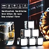 24 Pack Stainless Steel Ice Cubes Reusable - Ice Cubes Stainless with Ice Tongs and Whiskey Stones - Men Gifts for Drinks, Whiskey, Vodka, Chilling Rocks, Chilling Rocks for Drinks