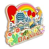 Quwsne Refrigerator Magnet Da Nang Vietnam Fridge Magnet City Travel Souvenirs Tourist Gifts 3D Classic Landmarks Handmade Crafts Home Decoration1981