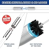 PetOde 32 Feet Dryer Vent Cleaner Kit, Enhanced Flexible Quick Snap Brush with Drill Attachment for Effective Cleaning, 360 Degree Rotation Without Loosening, Use with or Without a Power Drill