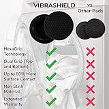 Anti Vibration Pads for Washing Machine with HexaGrip - Stops Washer Dryer Moving, Walking - Prevents Noise, Vibration Transfer - Rubber Antivibration Stabilizer Support Feet Mat - VIBRASHIELD 4 Pack