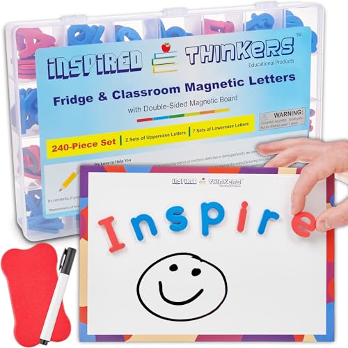 238 Pcs Magnetic Alphabet Letters – ABC Magnet Set for Toddlers 1-3 – Alphabet Fridge Toy for Kids Learning & Spelling – Strong Letter Set for Whiteboard, Refrigerator & Educational Use