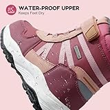 Harvest Land Kids Winter Boots Waterproof Girls Boys Snow Hiking Outdoor Boots Anti Collision Anti-Skid Mid Ankle Adventure Trekking Shoes Rose 1 Little Kid