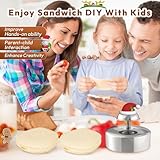 Sandwich Cutter, Sandwich Cutter and Sealer, Sandwich Maker,Uncrustables Peanut Butter and Jelly Sandwiches Tool/PBJ Cutter, Uncrustable Sandwich Maker for Kids, for Thanksgiving/Christmas Day